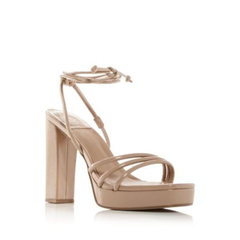 JEFFEREY CAMPBELL Womens Beige Ankle Wrap Ties Presecco Slingback Sandal 10 M